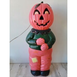 Blow mold pumpkin don Heather Stone Halloween home decor goblin